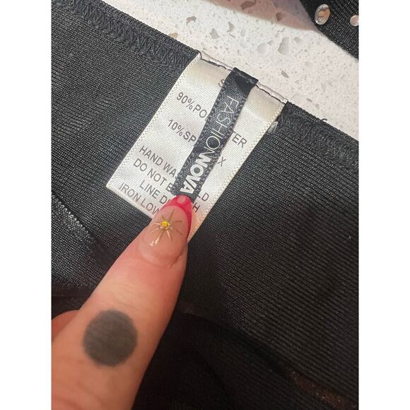 Fashion Nova icy girl Sparkly Black Swimsuit - Size Large - Excellent - Picture 3 of 8